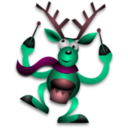 download Dancing Reindeer 2 clipart image with 315 hue color