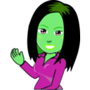 download Comic Girl clipart image with 90 hue color