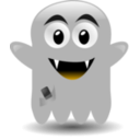 download Ghost With A Cellephone clipart image with 45 hue color