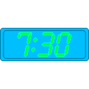 download Digital Clock clipart image with 135 hue color