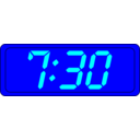 download Digital Clock clipart image with 180 hue color