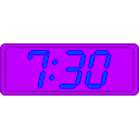 download Digital Clock clipart image with 225 hue color