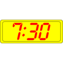 download Digital Clock clipart image with 0 hue color