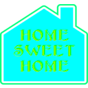 download Home Sweet Home 2 clipart image with 270 hue color