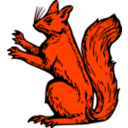 download Squirrel Sejant Erect clipart image with 315 hue color