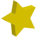download Star 3d clipart image with 90 hue color