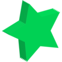 download Star 3d clipart image with 180 hue color