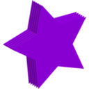 download Star 3d clipart image with 315 hue color