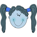 download Girl Face6 clipart image with 180 hue color