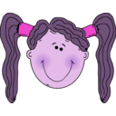 download Girl Face6 clipart image with 270 hue color