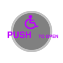 download Push To Open Button clipart image with 45 hue color