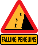 Warning Falling Penguins