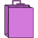 download Paper Shopping Bag clipart image with 270 hue color