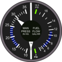 download Manifold Pressure And Fuel Flow clipart image with 90 hue color