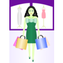 download Woman Shopping clipart image with 45 hue color