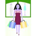 download Woman Shopping clipart image with 225 hue color