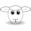 download Funny Sheep Face White Cartoon clipart image with 90 hue color