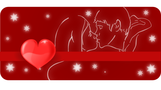 Kissing Couple With Heart