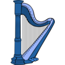 download Harp clipart image with 180 hue color