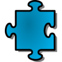 download Blue Jigsaw Piece 07 clipart image with 315 hue color
