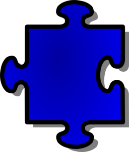 Blue Jigsaw Piece 07
