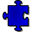 Blue Jigsaw Piece 07