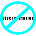 download No Discrimination Sign clipart image with 180 hue color