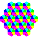 download Kite Hexagons 6 Color clipart image with 180 hue color