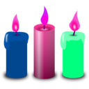 download Candles clipart image with 270 hue color