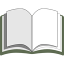 download Open Book clipart image with 90 hue color