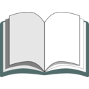 download Open Book clipart image with 180 hue color