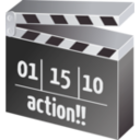 download Movie Clapperboard clipart image with 135 hue color