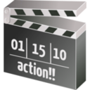 download Movie Clapperboard clipart image with 270 hue color