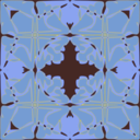 download Art Nouveau Tile Pattern clipart image with 225 hue color