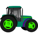 download Little Green Tractor clipart image with 45 hue color