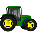 download Little Green Tractor clipart image with 0 hue color