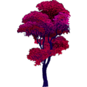 download Colorized Tree clipart image with 225 hue color
