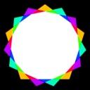 download Pentadecagon Rgb Mix clipart image with 45 hue color