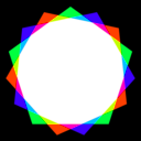 download Pentadecagon Rgb Mix clipart image with 135 hue color