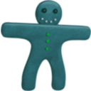 download Gingerbread Man clipart image with 135 hue color