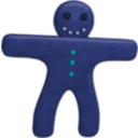 download Gingerbread Man clipart image with 180 hue color