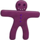 download Gingerbread Man clipart image with 270 hue color