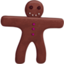 download Gingerbread Man clipart image with 315 hue color