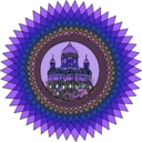 download Mandala Building In Color clipart image with 225 hue color