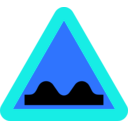 download Speed Bump Sign clipart image with 180 hue color
