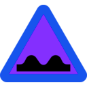 download Speed Bump Sign clipart image with 225 hue color