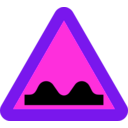 download Speed Bump Sign clipart image with 270 hue color