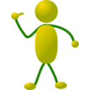 download Stickman 12 clipart image with 225 hue color
