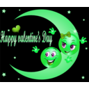 download Happy Valentine Smiley Emoticon clipart image with 90 hue color