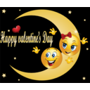 download Happy Valentine Smiley Emoticon clipart image with 0 hue color